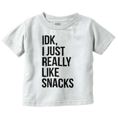 Really Like Snacks Infant Toddler T Shirt-Direct To Garment Print-Brisco Baby
