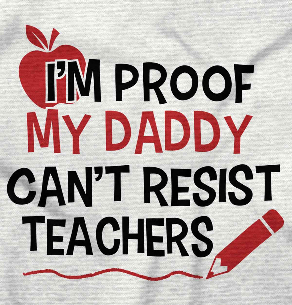 Cant Resist Teachers Romper Bodysuit-Direct To Garment Print-Brisco Baby