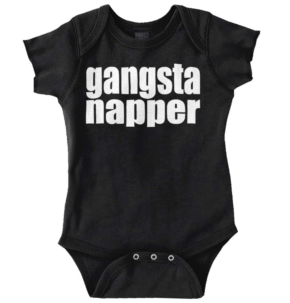 Gangsta Napper Romper Bodysuit-Direct To Garment Print-Brisco Baby