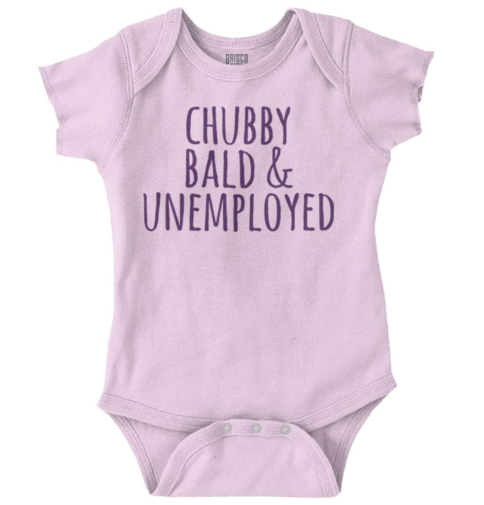 Chubby Unemployed Romper Bodysuit-Direct To Garment Print-Brisco Baby