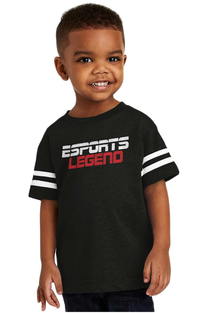 Sports Legend Professional Gamer Toddler Football Jersey Tee-Direct To Garment Print-Brisco Baby
