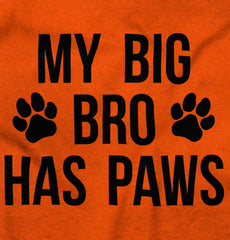 Big Bro Has Paws Toddler Pullover Hoodie-Direct To Garment Print-Brisco Baby
