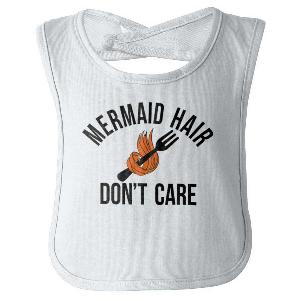 Mermaid Hair Infant Baby Bib-Direct To Garment Print-Brisco Baby