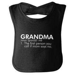 Grandma Defined Infant Baby Bib-Direct To Garment Print-Brisco Baby