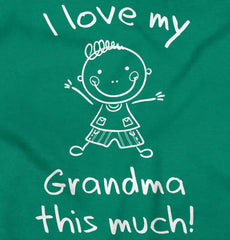 Love My Grandma Solid Baby Pajama Top-Direct To Garment Print-Brisco Baby