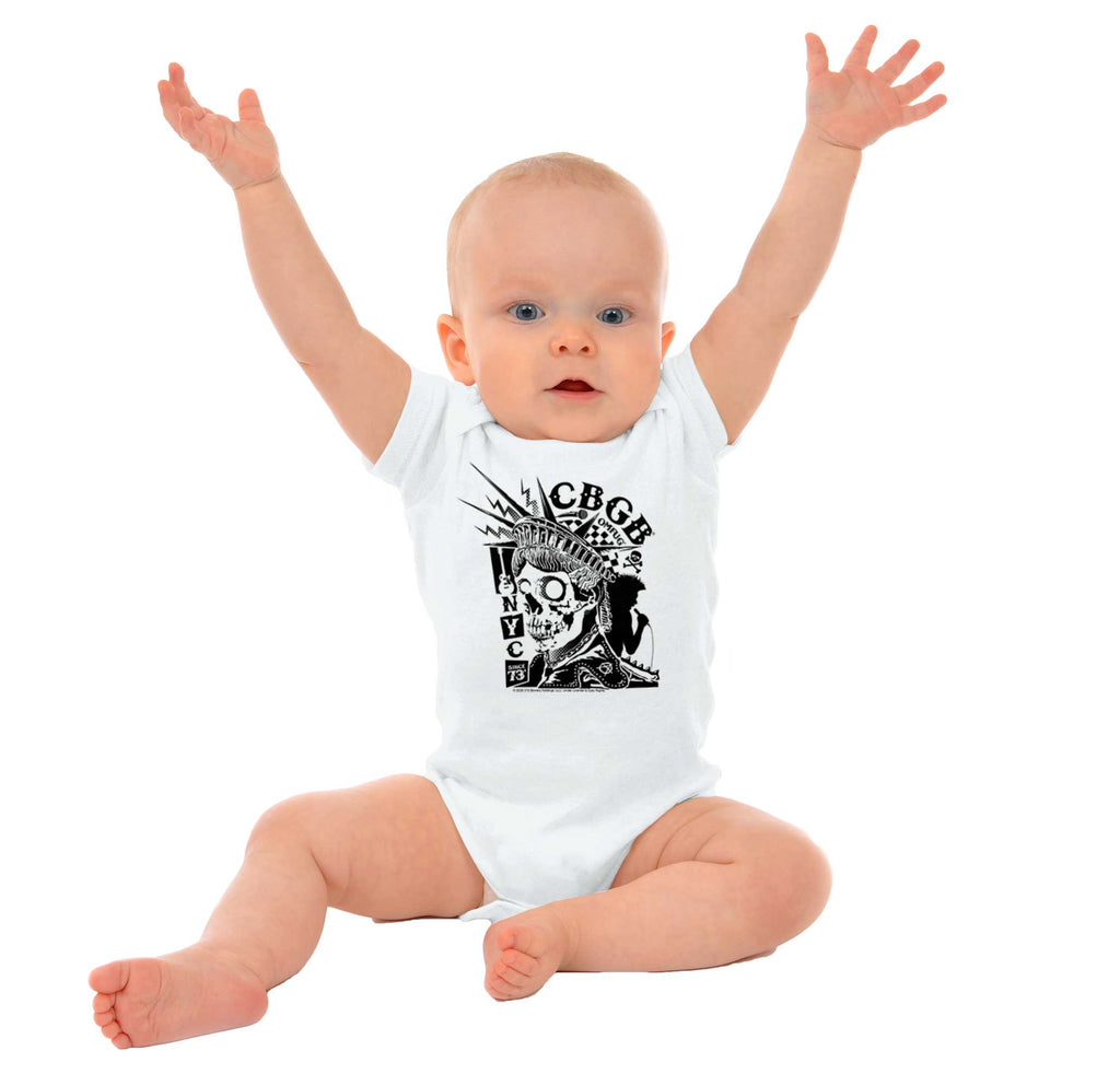 Liberty CBGB Romper Bodysuit-Direct To Garment Print-Brisco Baby