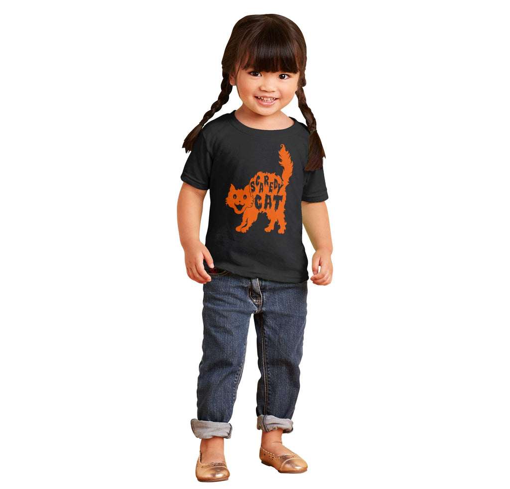 Scaredy Cat Infant Toddler T Shirt-Direct To Garment Print-Brisco Baby