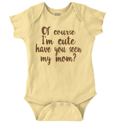 Cute Mom Romper Bodysuit-Direct To Garment Print-Brisco Baby