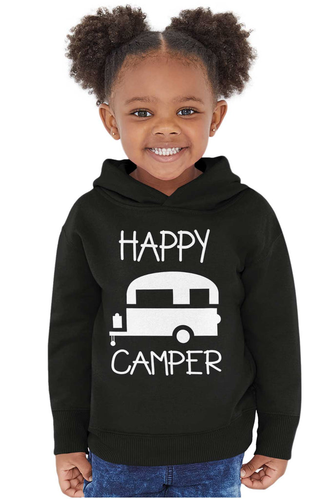 Happy Camper Toddler Pullover Hoodie-Direct To Garment Print-Brisco Baby