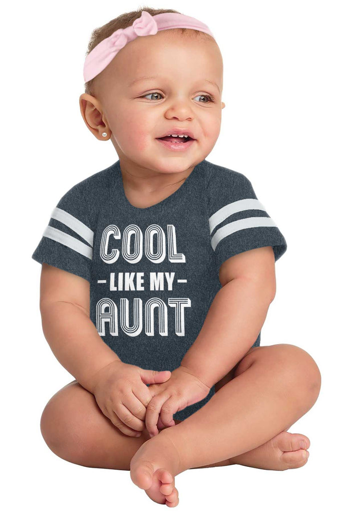 Aunt is Single Football Romper Bodysuit-Direct To Garment Print-Brisco Baby