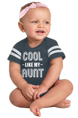 Aunt is Single Football Romper Bodysuit-Direct To Garment Print-Brisco Baby