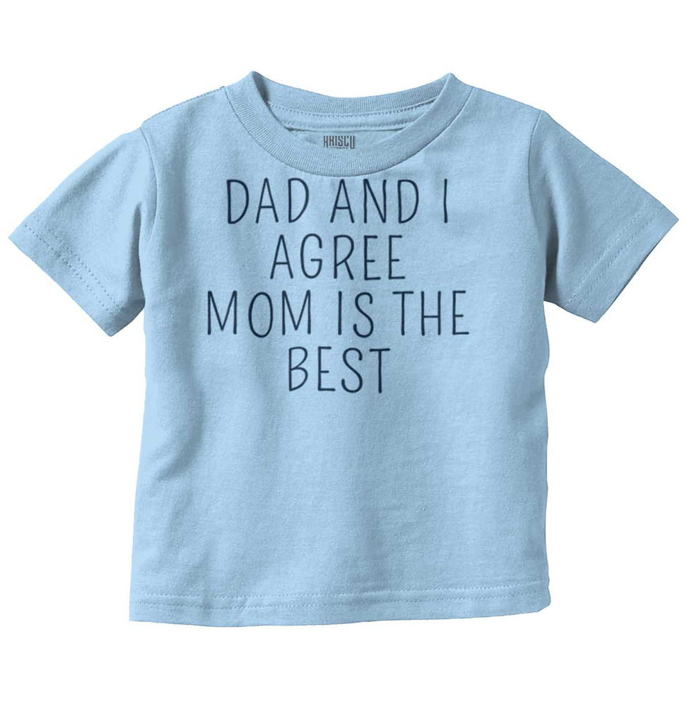 Mom Is Best Infant Toddler T Shirt-Direct To Garment Print-Brisco Baby