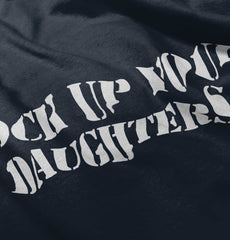 Lock Up Daughters Infant Toddler T Shirt-Direct To Garment Print-Brisco Baby