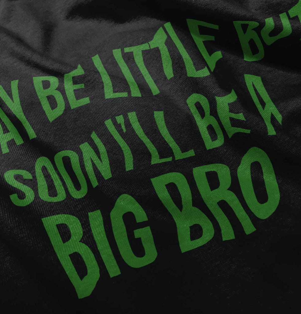 I May Be Little But Soon I'll Be A Big Bro Infant Baby Bib-Direct To Garment Print-Brisco Baby
