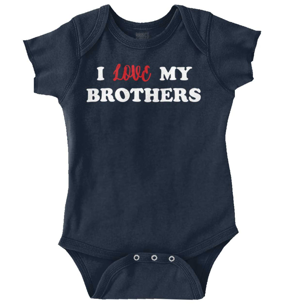 Love My Brothers Romper Bodysuit-Direct To Garment Print-Brisco Baby