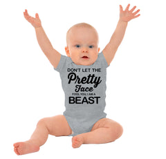 Pretty Face Romper Bodysuit-Direct To Garment Print-Brisco Baby