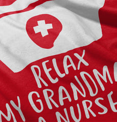 Relax My Grandma's A Nurse Romper Bodysuit-Direct To Garment Print-Brisco Baby