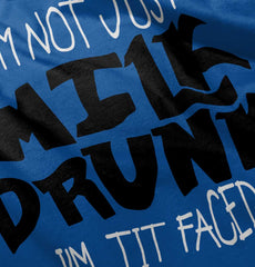 Tit Faced Ringer Romper Bodysuit-Direct To Garment Print-Brisco Baby