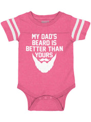 Dad's Beard Football Romper Bodysuit-Direct To Garment Print-Brisco Baby