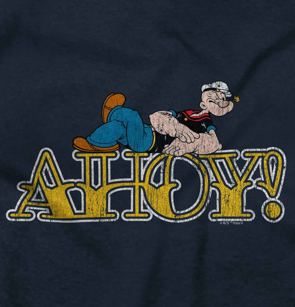 Ahoy Popeye Infant Toddler T Shirt-Direct To Garment Print-Brisco Baby