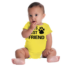 Dog's Best Friend Romper Bodysuit-Direct To Garment Print-Brisco Baby