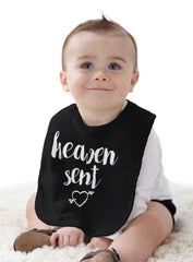 Heaven Sent Infant Baby Bib-Direct To Garment Print-Brisco Baby