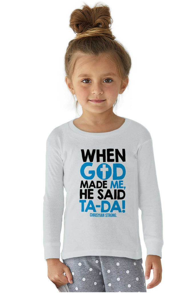 God Said Ta-Da Solid Baby Pajama Top-Direct To Garment Print-Brisco Baby