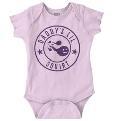 Daddy's Lil Squirt Romper Bodysuit-Direct To Garment Print-Brisco Baby