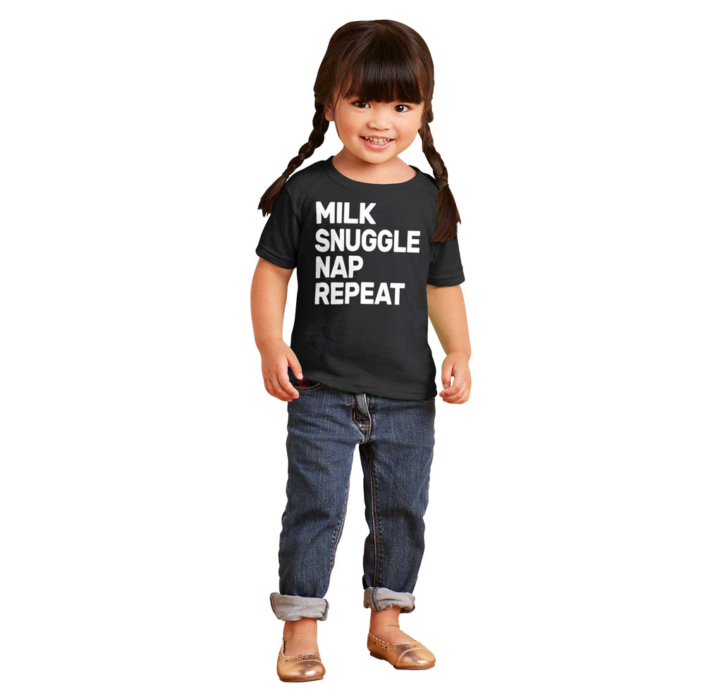 Milk Snuggle Nap Infant Toddler T Shirt-Direct To Garment Print-Brisco Baby