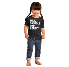 Milk Snuggle Nap Infant Toddler T Shirt-Direct To Garment Print-Brisco Baby