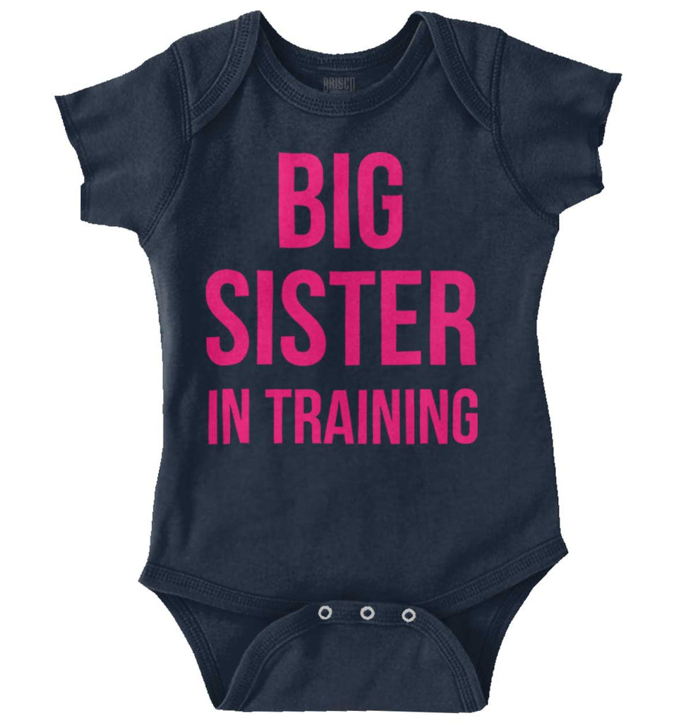 Big Sister In Training Romper Bodysuit-Direct To Garment Print-Brisco Baby