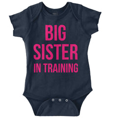 Big Sister In Training Romper Bodysuit-Direct To Garment Print-Brisco Baby
