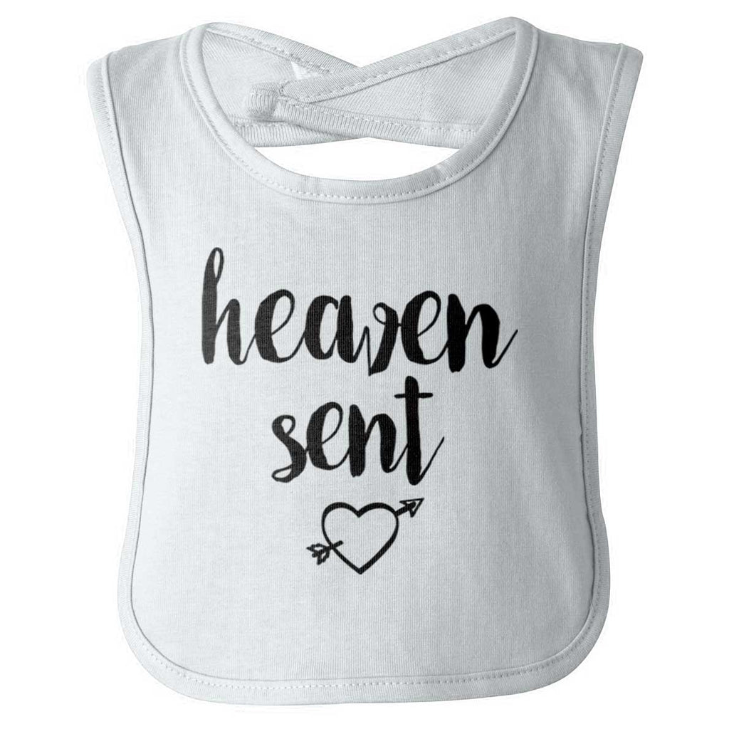 Heaven Sent Infant Baby Bib-Direct To Garment Print-Brisco Baby