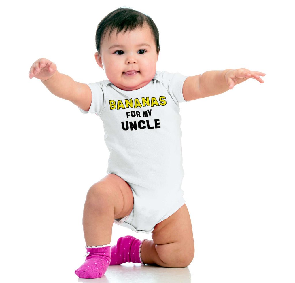 Bananas For Uncle Romper Bodysuit-Direct To Garment Print-Brisco Baby