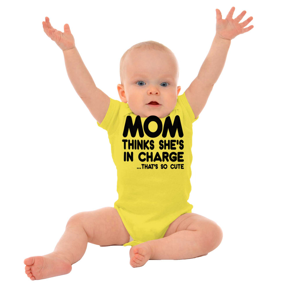 In Charge Romper Bodysuit-Direct To Garment Print-Brisco Baby