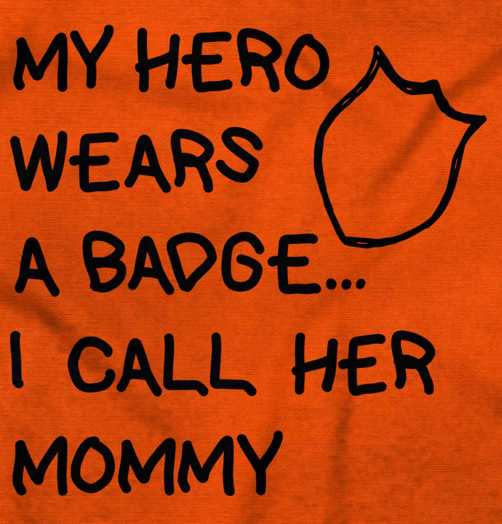 Hero Wears Badge Romper Bodysuit-Direct To Garment Print-Brisco Baby