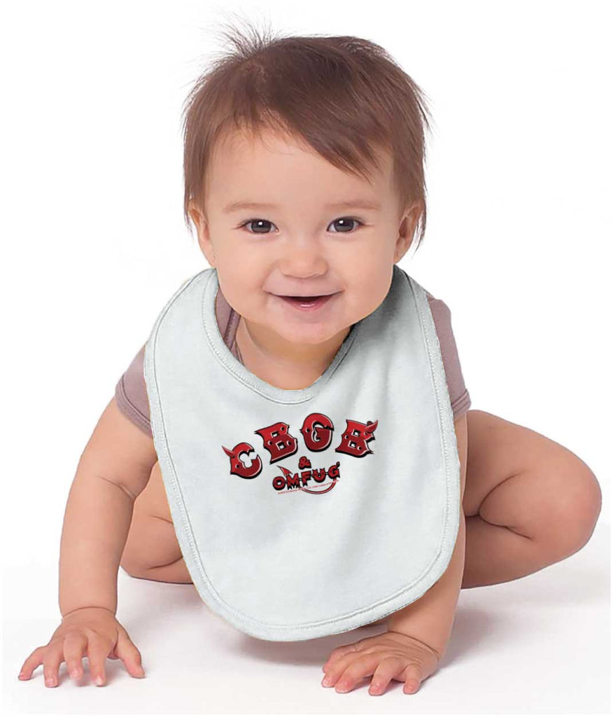 Devil of CBGB Infant Baby Bib-Direct To Garment Print-Brisco Baby