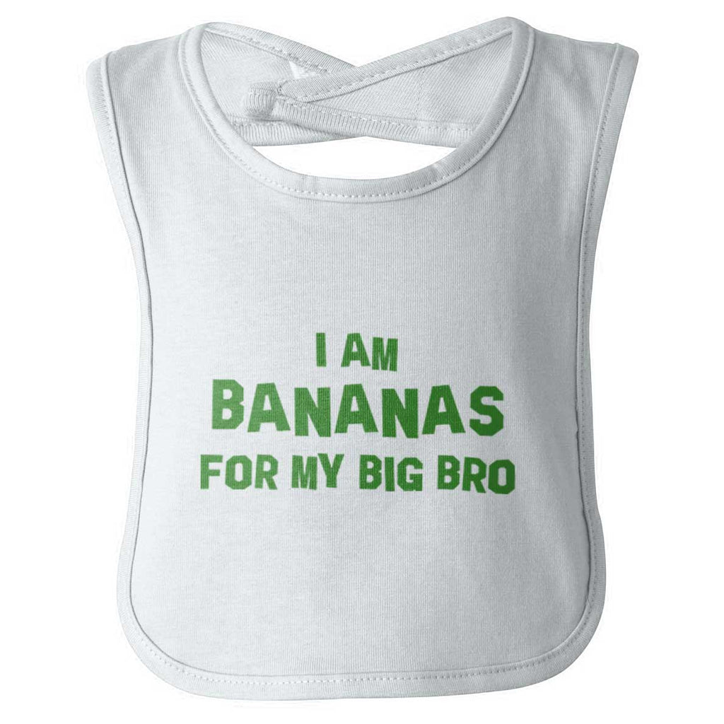 I Am Bananas For My Big Bro Infant Baby Bib-Direct To Garment Print-Brisco Baby