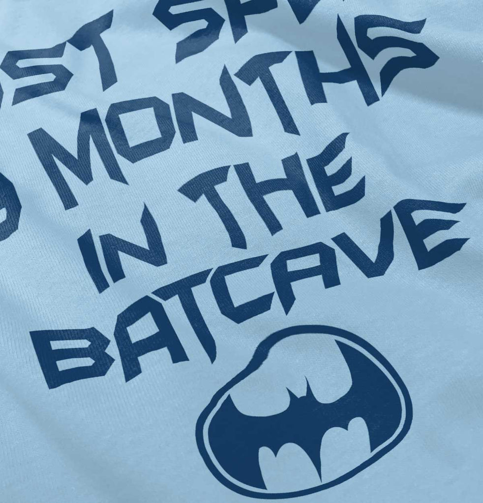 9 Months in Batcave Infant Toddler T Shirt-Direct To Garment Print-Brisco Baby