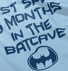 9 Months in Batcave Infant Toddler T Shirt-Direct To Garment Print-Brisco Baby