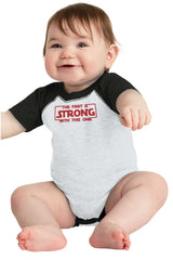 Fart Is Strong Raglan Romper Bodysuit-Direct To Garment Print-Brisco Baby