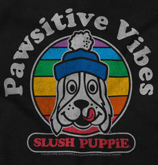 Pawsitive Vibes Toddler Ruffled Trim T-Shirt-Direct To Garment Print-Brisco Baby