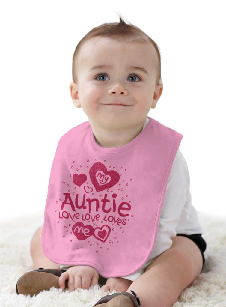 Auntie Loves Me Infant Baby Bib-Direct To Garment Print-Brisco Baby