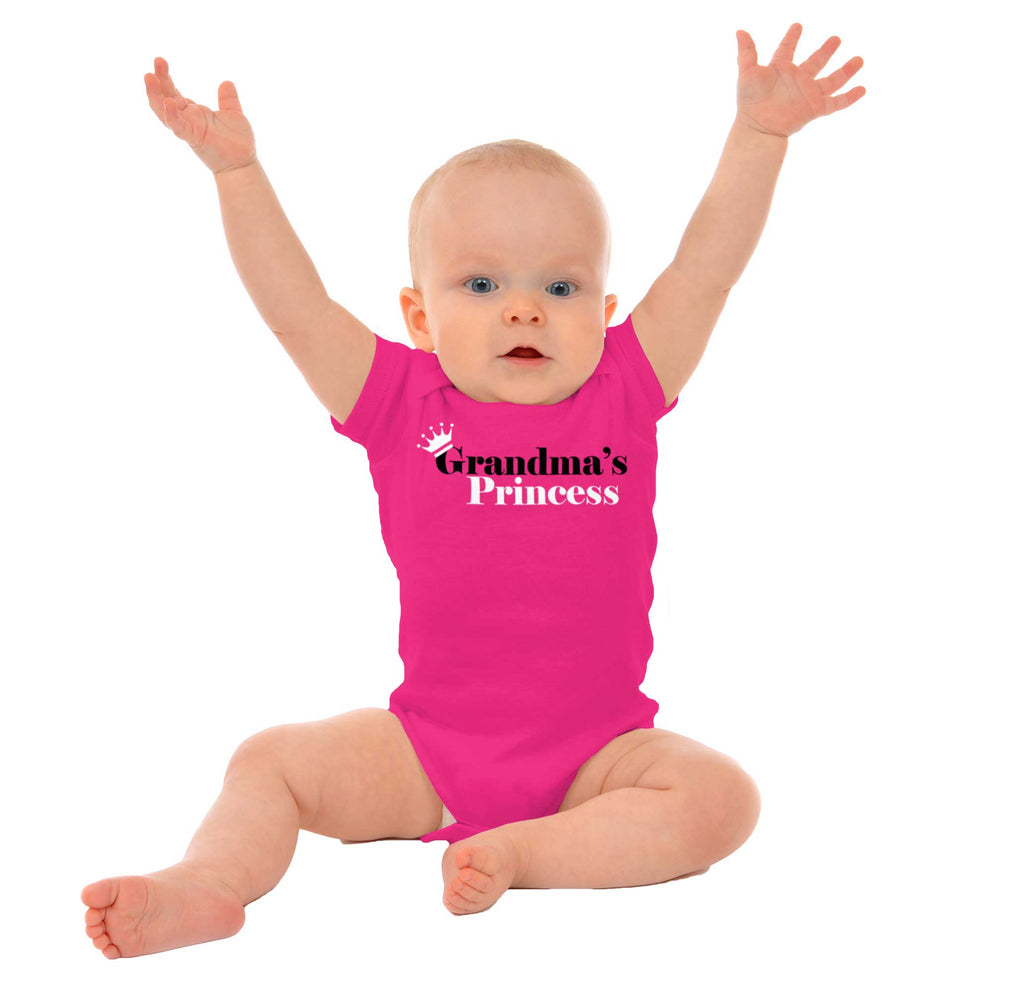 Grandma's Princess Romper Bodysuit-Direct To Garment Print-Brisco Baby