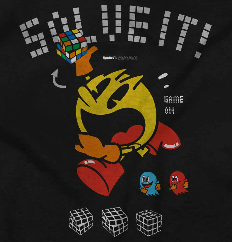 Solve It Pac-Man Toddler Ruffled Trim T-Shirt-Direct To Garment Print-Brisco Baby
