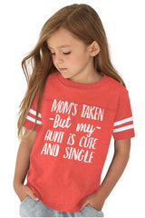 Aunt is Single Toddler Football Jersey Tee-Direct To Garment Print-Brisco Baby