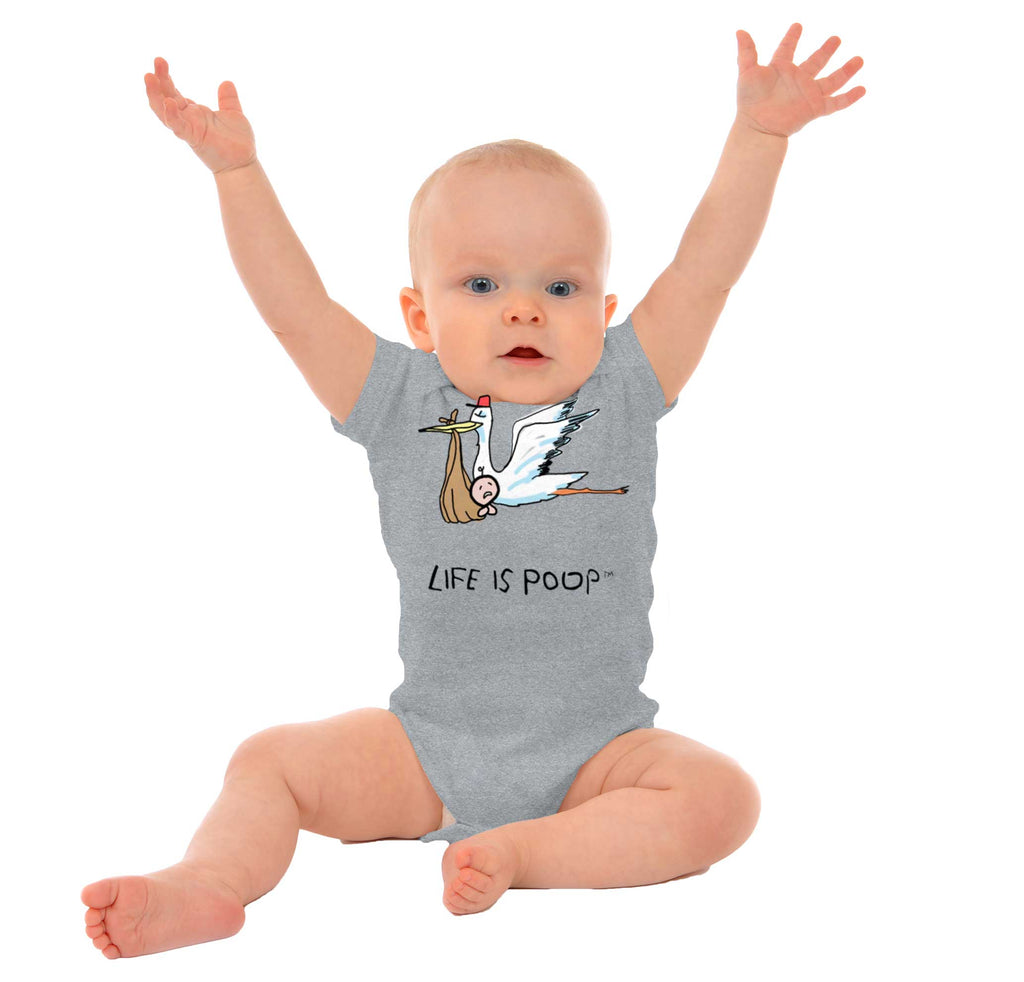 Stork Romper-Direct To Garment Print-Brisco Baby