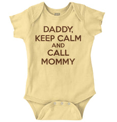 Call Mommy Romper Bodysuit-Direct To Garment Print-Brisco Baby