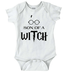 Son Of A Witch Romper Bodysuit-Direct To Garment Print-Brisco Baby