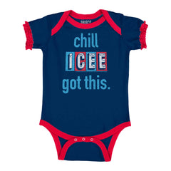 I Got This Baby Ruffled Trim Romper-Direct To Garment Print-Brisco Baby